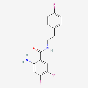 molecular formula C15H13F3N2O B8751004 2-amino-4,5-difluoro-N-[2-(4-fluorophenyl)ethyl]Benzamide CAS No. 628326-32-9