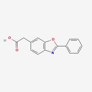 molecular formula C15H11NO3 B8751012 6-Benzoxazoleacetic acid, 2-phenyl- CAS No. 62143-69-5