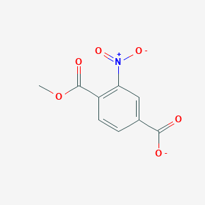 molecular formula C9H6NO6- B8751033 1,4-Benzenedicarboxylic acid, 2-nitro-, 1-methyl ester 