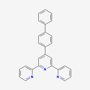 molecular formula C27H19N3 B8751070 4'-(4-Biphenylyl)-2,2':6',2''-terpyridine 