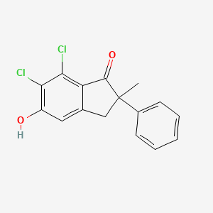 6,7-Dichloro-5-hydroxy-2-methyl-2-phenylindan-1-one