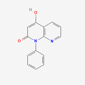 molecular formula C14H10N2O2 B8751147 4-hydroxy-1-phenyl-1,8-naphthyridin-2(1H)-one CAS No. 89109-17-1