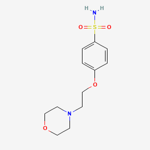 molecular formula C12H18N2O4S B8751150 4-[2-(Morpholin-4-yl)ethoxy]benzene-1-sulfonamide CAS No. 189063-31-8