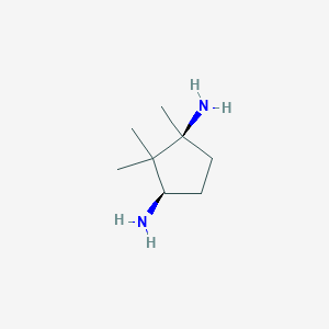 molecular formula C8H18N2 B8751152 (1S,3R)-1,2,2-trimethylcyclopentane-1,3-diamine 