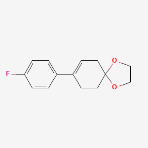 molecular formula C14H15FO2 B8751179 8-(4-Fluorophenyl)-1,4-dioxaspiro[4.5]dec-7-ene CAS No. 122770-40-5