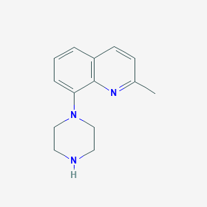 molecular formula C14H17N3 B8751182 2-Methyl-8-(piperazin-1-yl)quinoline 
