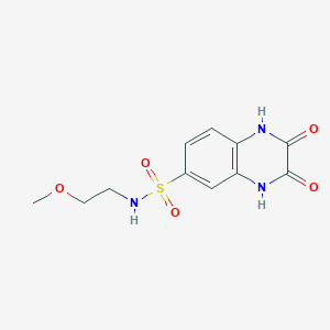 molecular formula C11H13N3O5S B8751192 2,3-dihydroxy-N-(2-methoxyethyl)quinoxaline-6-sulfonamide 