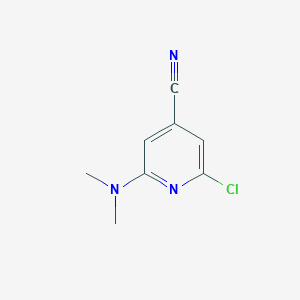 molecular formula C8H8ClN3 B8751196 2-Chloro-6-(dimethylamino)pyridine-4-carbonitrile 