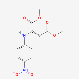 molecular formula C12H12N2O6 B8751209 Dimethyl 2-[(4-nitrophenyl)amino]-2-butenedioate 