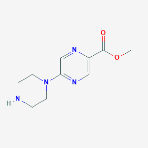 molecular formula C10H14N4O2 B8751217 Methyl 5-(1-piperazinyl)-2-pyrazinecarboxylate 