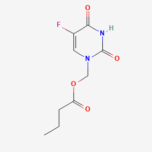 molecular formula C9H11FN2O4 B8751233 Butanoic acid, (5-fluoro-3,4-dihydro-2,4-dioxo-1(2H)-pyrimidinyl)methyl ester CAS No. 66542-37-8