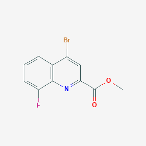 molecular formula C11H7BrFNO2 B8751264 Methyl 4-bromo-8-fluoroquinoline-2-carboxylate 