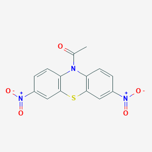 molecular formula C14H9N3O5S B8751302 1-(3,7-Dinitro-10h-phenothiazin-10-yl)ethanone CAS No. 1628-79-1