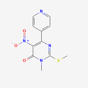 3-Methyl-2-methylsulfanyl-5-nitro-6-pyridin-4-yl-3H-pyrimidin-4-one