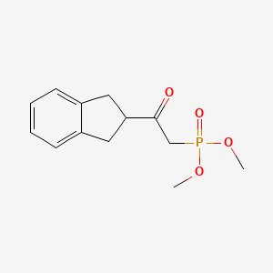 molecular formula C13H17O4P B8751316 2-Dimethoxyphosphoryl-1-indan-2-yl-ethanone 