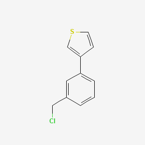 molecular formula C11H9ClS B8751331 3-(3-(Chloromethyl)phenyl)thiophene 