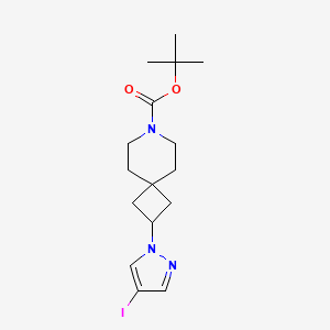 molecular formula C16H24IN3O2 B8751352 tert-butyl 2-(4-iodo-1H-pyrazol-1-yl)-7-azaspiro[3.5]nonane-7-carboxylate 