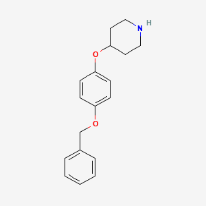 molecular formula C18H21NO2 B8751404 4-(4-Benzyloxyphenoxy)piperidine 