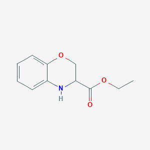 molecular formula C11H13NO3 B8751417 Ethyl 3,4-dihydro-2H-benzo[b][1,4]oxazine-3-carboxylate 