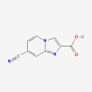 molecular formula C9H5N3O2 B8751422 7-Cyano-imidazo[1,2-a]pyridine-2-carboxylic acid 