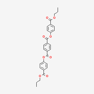 molecular formula C28H26O8 B8751457 1,4-Benzenedicarboxylic acid, bis[4-(propoxycarbonyl)phenyl] ester CAS No. 63034-33-3