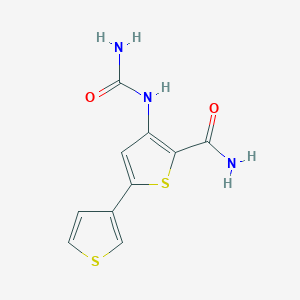 molecular formula C10H9N3O2S2 B8751465 4-Ureido-[2,3'-bithiophene]-5-carboxamide CAS No. 354810-98-3