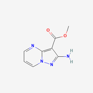molecular formula C8H8N4O2 B8751551 Methyl 2-aminopyrazolo[1,5-a]pyrimidine-3-carboxylate 