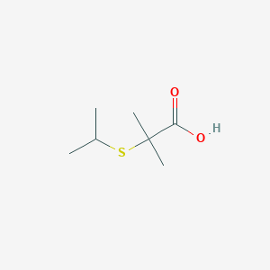 molecular formula C7H14O2S B8751578 2-(Isopropylthio)-2-methylpropanoic acid 