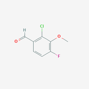 molecular formula C8H6ClFO2 B8751617 2-Chloro-4-fluoro-3-methoxybenzaldehyde 
