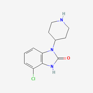 molecular formula C12H14ClN3O B8751714 4-Chloro-1-(piperidin-4-yl)-1,3-dihydro-2h-benzimidazol-2-one CAS No. 783368-08-1