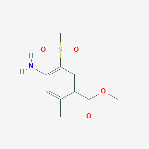 molecular formula C10H13NO4S B8751719 Methyl 4-amino-5-methanesulfonyl-2-methylbenzoate CAS No. 190368-28-6