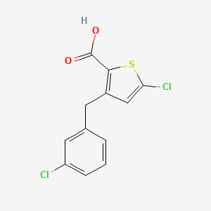 molecular formula C12H8Cl2O2S B8751769 5-Chloro-3-(3-chlorobenzyl)thiophene-2-carboxylic acid 