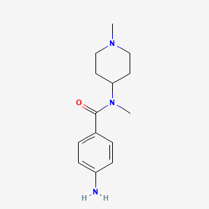 molecular formula C14H21N3O B8751784 4-amino-N-methyl-N-(1-methyl-piperidin-4-yl)-benzamide 