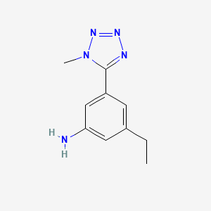 molecular formula C10H13N5 B8751811 3-Ethyl-5-(1-methyl-1H-tetrazol-5-yl)aniline CAS No. 675122-48-2
