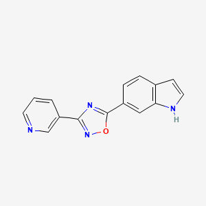 molecular formula C15H10N4O B8751827 5-(1H-indol-6-yl)-3-(pyridin-3-yl)-1,2,4-oxadiazole 