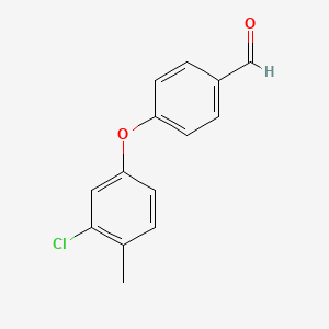 molecular formula C14H11ClO2 B8751856 4-(3-chloro-4-methylphenoxy)Benzaldehyde 
