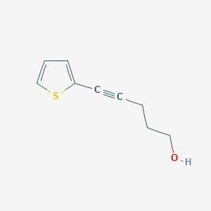 molecular formula C9H10OS B8751860 5-(Thiophen-2-yl)pent-4-yn-1-ol 