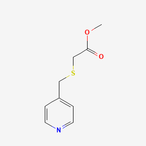 molecular formula C9H11NO2S B8751880 Methyl 2-((pyridin-4-ylmethyl)thio)acetate 