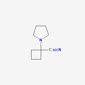 molecular formula C9H14N2 B8751896 1-Pyrrolidin-1-yl-cyclobutanecarbonitrile 