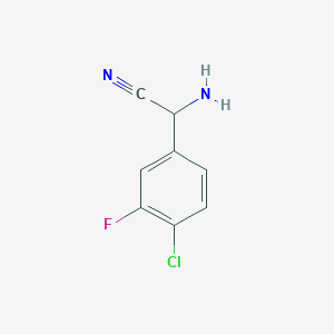 2-Amino-2-(4-chloro-3-fluorophenyl)acetonitrile