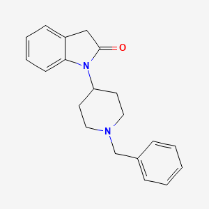 molecular formula C20H22N2O B8751932 1-(1-Benzylpiperidine-4-yl)indoline-2-one 
