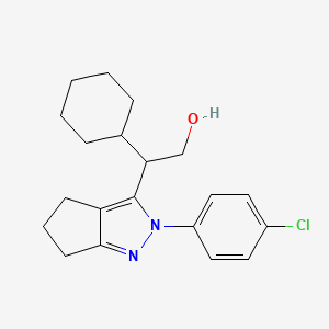 2-(2-(4-Chlorophenyl)-2,4,5,6-tetrahydrocyclopenta[C]pyrazol-3-YL)-2-cyclohexylethanol