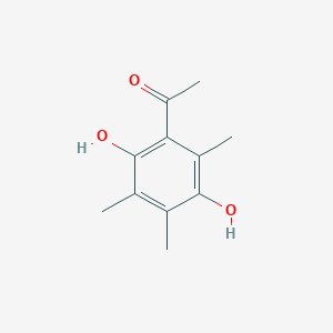 molecular formula C11H14O3 B8751994 Ethanone, 1-(2,5-dihydroxy-3,4,6-trimethylphenyl)- CAS No. 64794-45-2