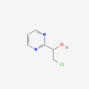 molecular formula C6H7ClN2O B8751997 2-Chloro-1-(pyrimidin-2-yl)ethanol 