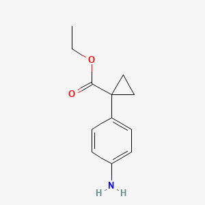 molecular formula C12H15NO2 B8752024 Ethyl 1-(4-aminophenyl)cyclopropanecarboxylate CAS No. 1308814-99-4