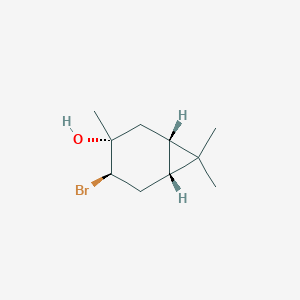 molecular formula C10H17BrO B8752033 (1S,3R,4R,6R)-4-Bromo-3,7,7-trimethylbicyclo[4.1.0]heptan-3-ol CAS No. 23957-97-3