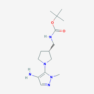 (R)-tert-Butyl ((1-(4-amino-1-methyl-1H-pyrazol-5-yl)pyrrolidin-3-yl)methyl)carbamate