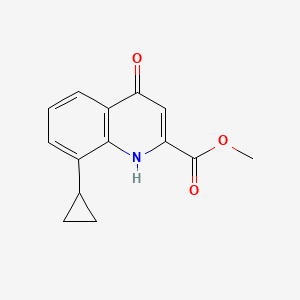 molecular formula C14H13NO3 B8752063 Methyl 8-cyclopropyl-4-oxo-1,4-dihydroquinoline-2-carboxylate CAS No. 921760-51-2