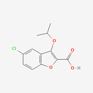 molecular formula C12H11ClO4 B8752070 5-Chloro-3-isopropoxybenzofuran-2-carboxylicacid 