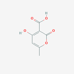 molecular formula C7H6O5 B8752088 4-hydroxy-6-methyl-2-oxo-2H-pyran-3-carboxylic acid CAS No. 58169-25-8